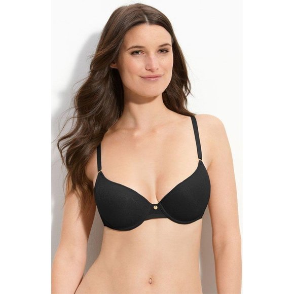 NATORI Jacquard Contour Underwire T-Shirt Bra Black 36C #136059 NEW - Picture 3 of 9